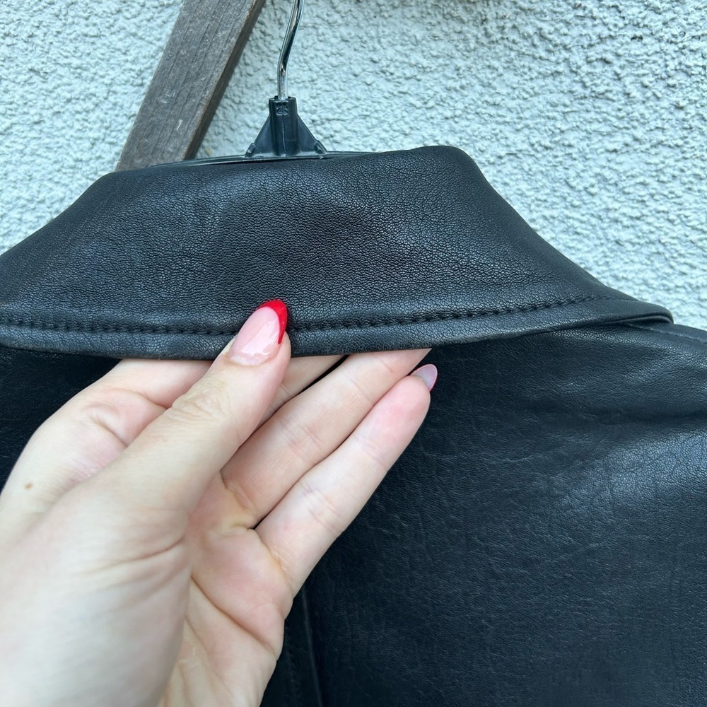 Club Monaco Leather Classic Moto Jacket in Black New with tags! - Picture 9 of 9